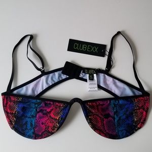 Colorful Snakeskin Bra